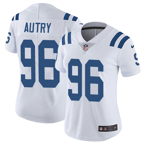 Indianapolis Colts 96 Limited Denico Autry White Nike NFL Road Women Vapor Untouchable jerseys
